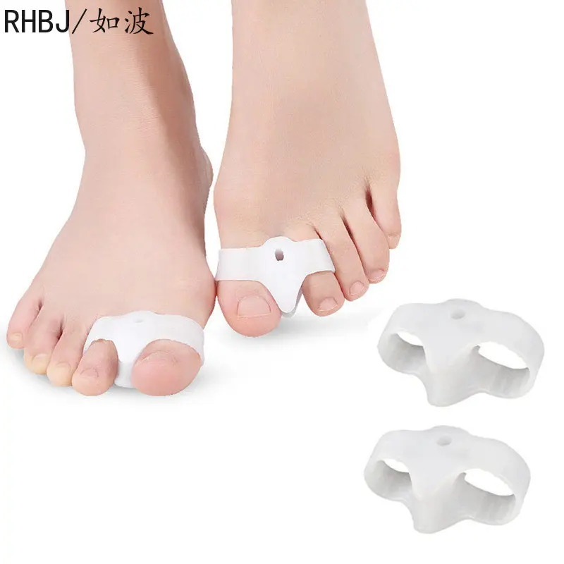 New 1pair Foot Care Tool Silicone Toe Spreader Separator Bunion Hallux Valgus Corrector Thumb Finger Correction Straightener