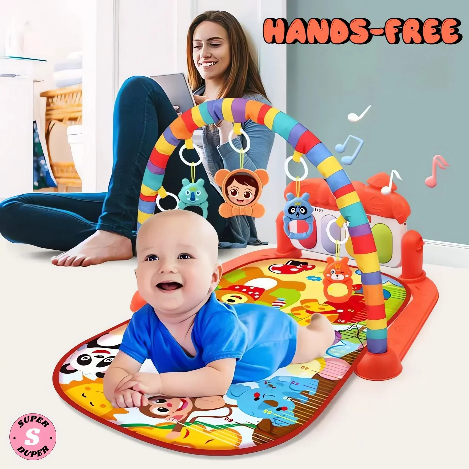 Baby Multifunctional Fitness Frame Activity Gym Play Mat Musical Rack Infant Educational Crawling Carpet Toy Children Gift