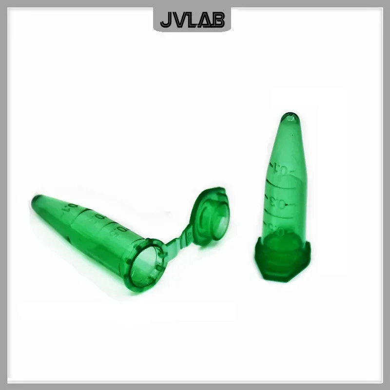 Plastic Test Tubes,Centrifuge Tube Microtubes Centrifuge Tube 0.5ml Laboratory Plastic EP Centrifugal PCR Tube Conical Bottom Snap-cap 1000 Tubes