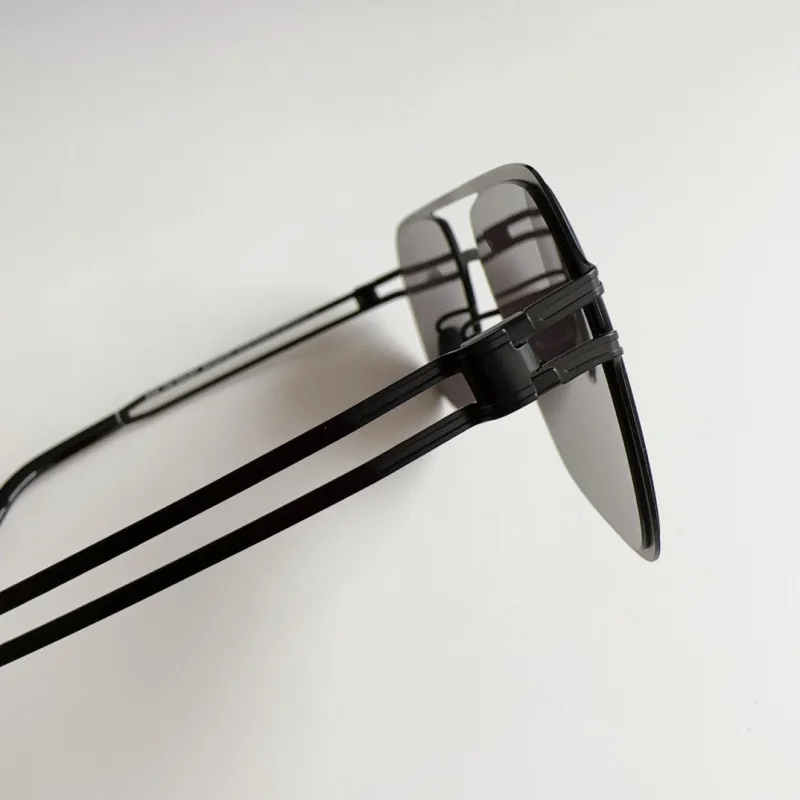 Deutschland Marke Design Schraubenlose Sonnenbrille Titan Ultraleicht Platz Mode Männer Sonnenbrille Große RIKU Gläser Auge Hohe Qualität – Detail 26