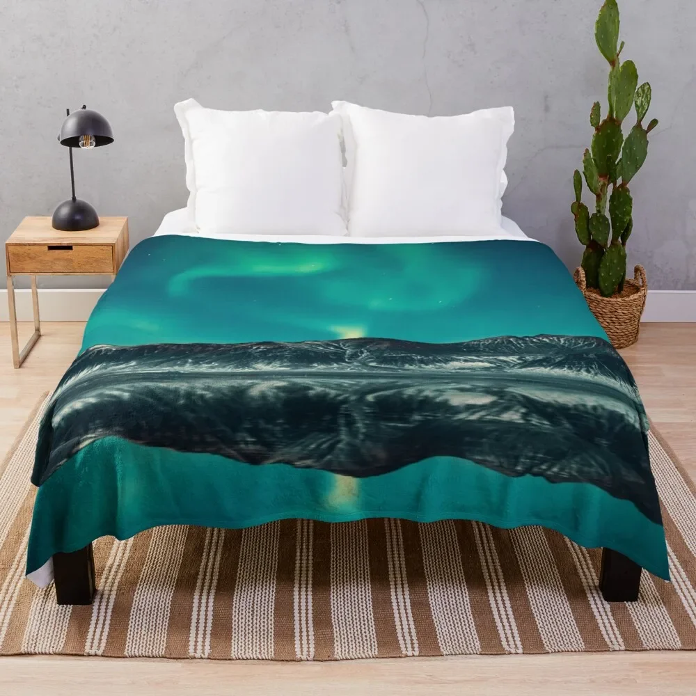 Aurora Borealis View Coperta Da Tiro Designer Biancheria Da Letto Divano Gigante Divano Letto Coperte