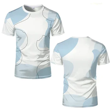 Magliette sportive di moda semplice per uomo Estate Casual Corsa Fitness T-shirt stampate in 3D T-shirt da esterno larghe e traspiranti ad asciugatura rapida