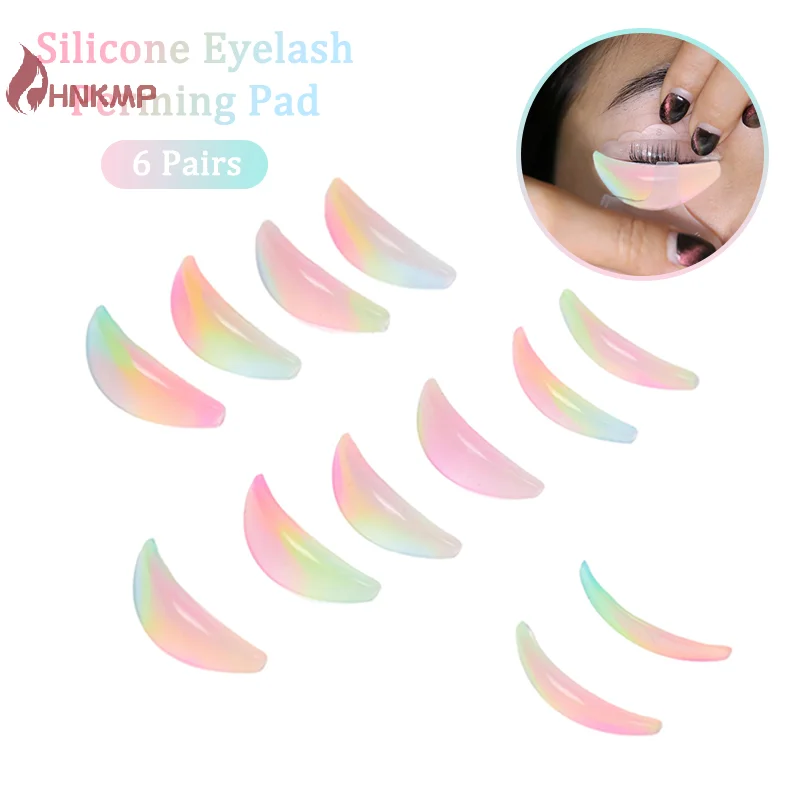 

6Pairs Silicone Eyelash Perming Pad Lashes Rods Shield Lifting 3D Eyelash Curler Accessories Applicator Tools