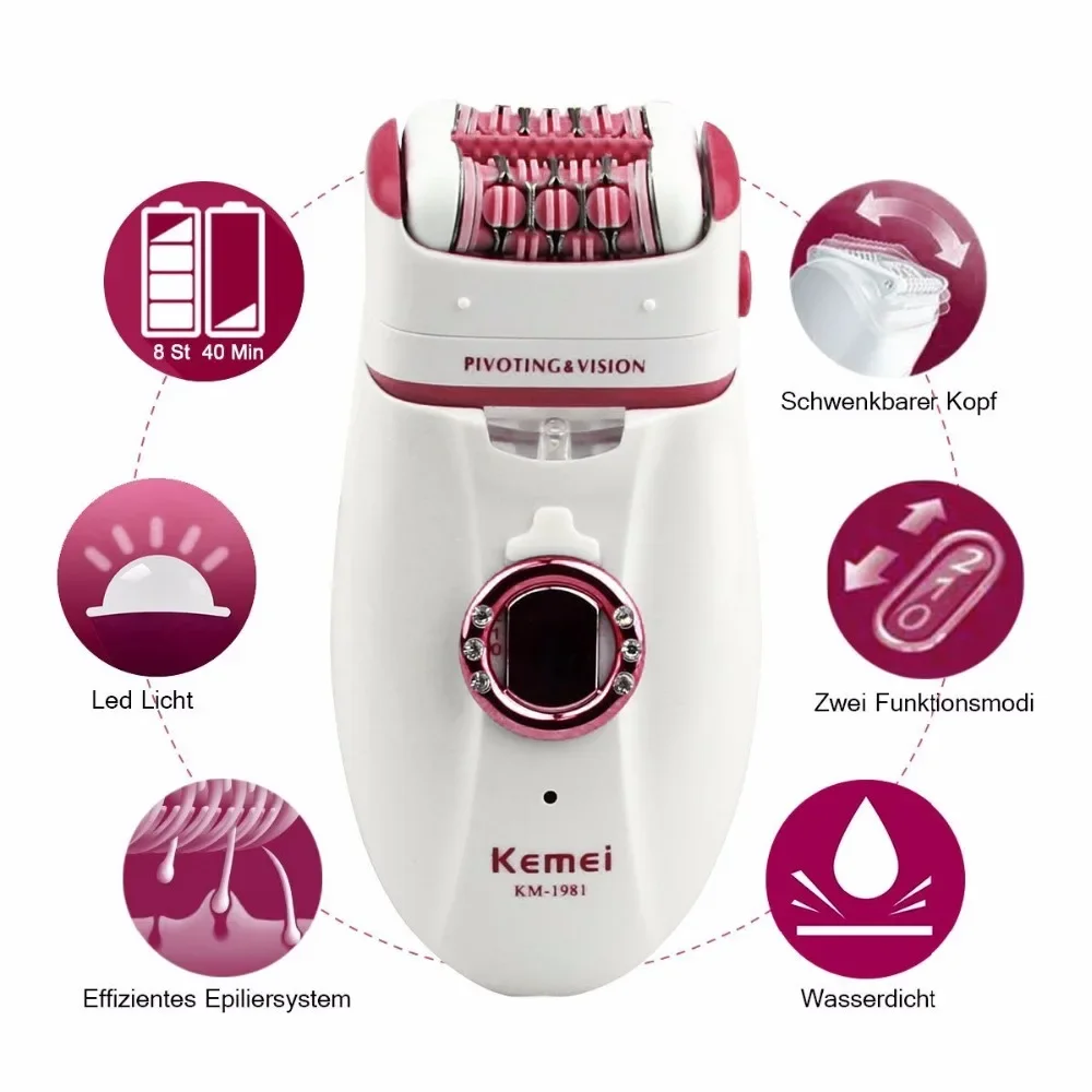 Elektrischer 3-in-1 Damenepilierer Und Rasierer Für Körper Gesicht_voghion.com