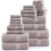 24 Pcs Towels Set, Microfiber Luxury Bath Towels, 2 Bath Sheets, 4 Bath Towels, 6 Hand Towels, 8 Washcloths, 4 Fingertip Towels 1