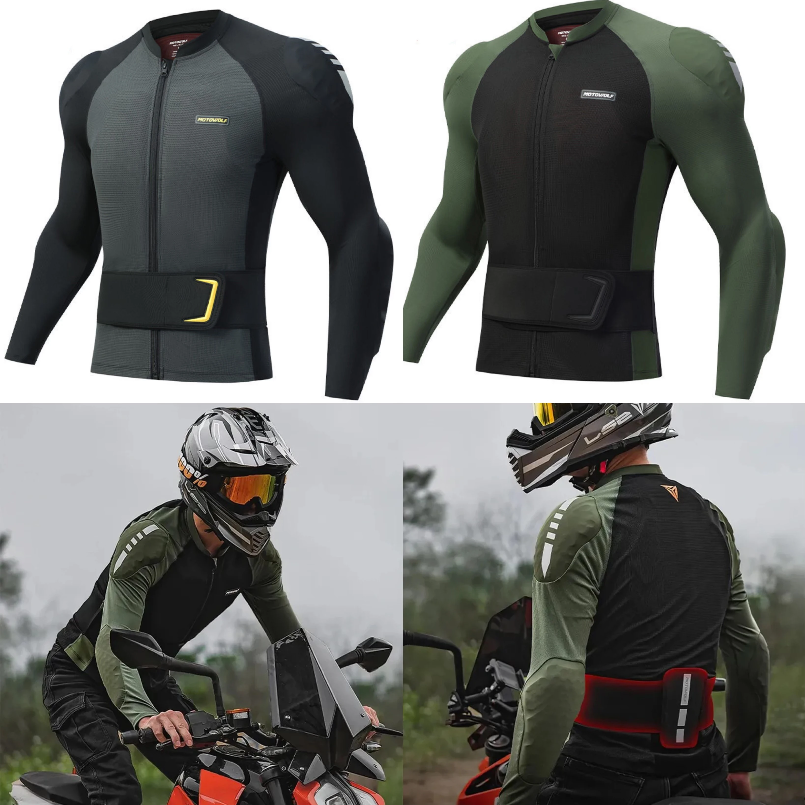 Motorcycle-Riding-Soft-Armor-Moto-Jacket-Chest-Shoulder-Body-Protection ...