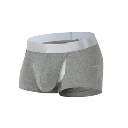 Plus Size Breathable Cotton Mens Boxer Shorts - Soft & Sexy Underwear - 3XL (W - MU002 - Gray)
