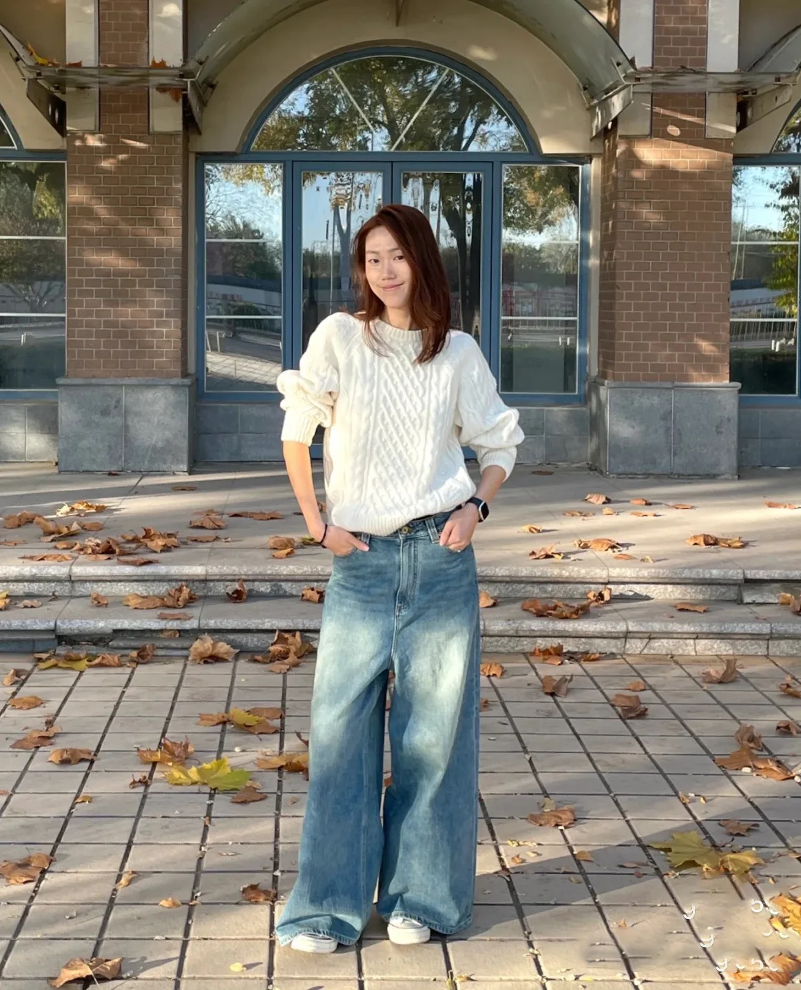 Vintage washed light blue wide leg jeans, genderless men and women of the same paragraph loose dragging pants 2023 spring new