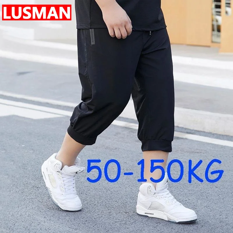 

Men Shorts Big Size for 50-150KG Short Habillé Homme Three Quarters Men Loose Sports Pants Roupas Masculinas L-9XL