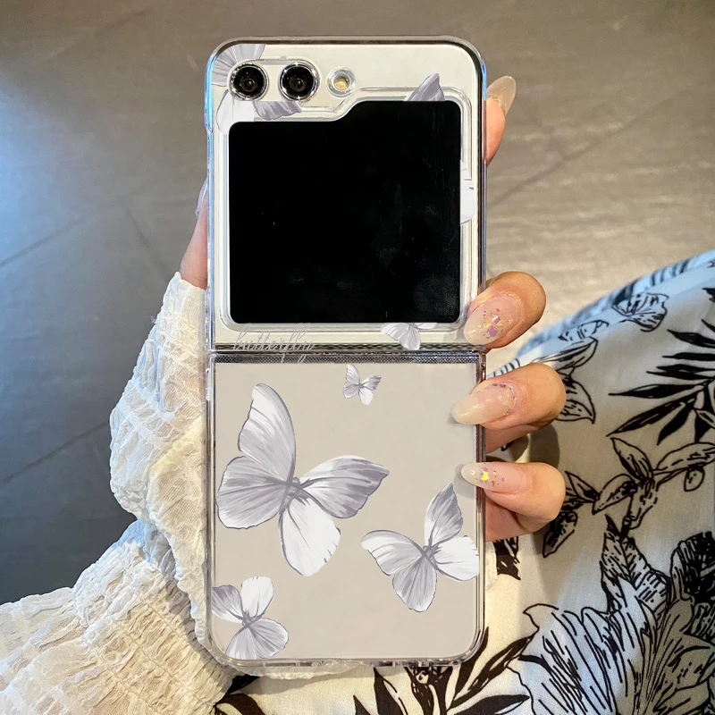 Transparente Handyhülle Mit Schmetterling Für Samsung Galaxy Z Flip_voghion.com
