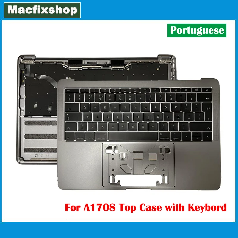 Originale Eu Pt A1708 Topcase Per Macbook Pro 13.3 "Palmrest A1708 Tastiera Portoghese Top Case 2016 2017 Space Grey Silver