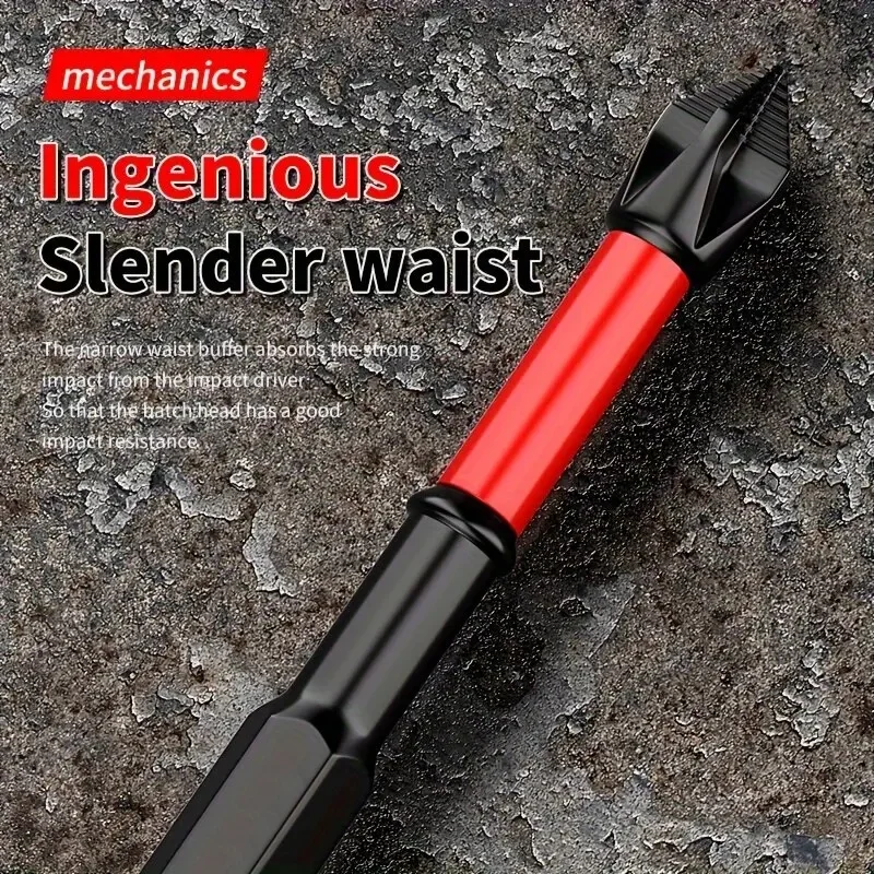 Screwdriver Bit Set Magnetic Anti-shock Batch Head High Hardness Non-Slip Impact Bits Cross Screwdriver 25/50/65/70/90mm