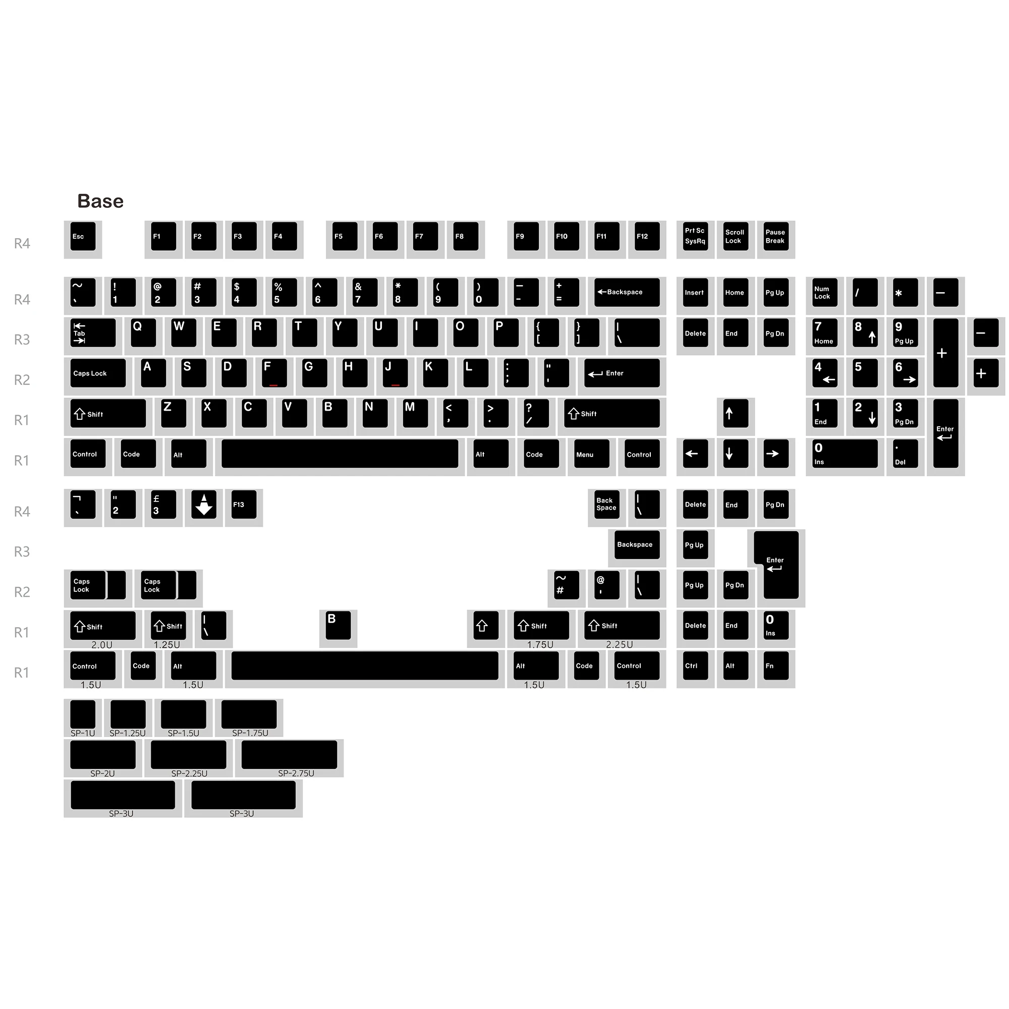 JKDK Estúdio WOB Conjunto de Teclado Mecânico,