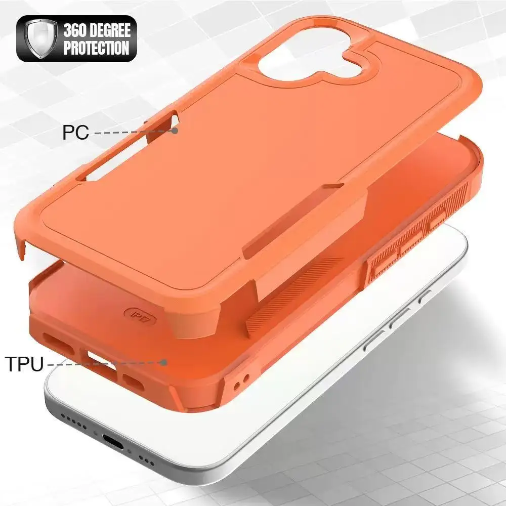 Commuter Double Layer 360° Full Body Armor Protective Case - Air Drop-Resistant Hard Cover