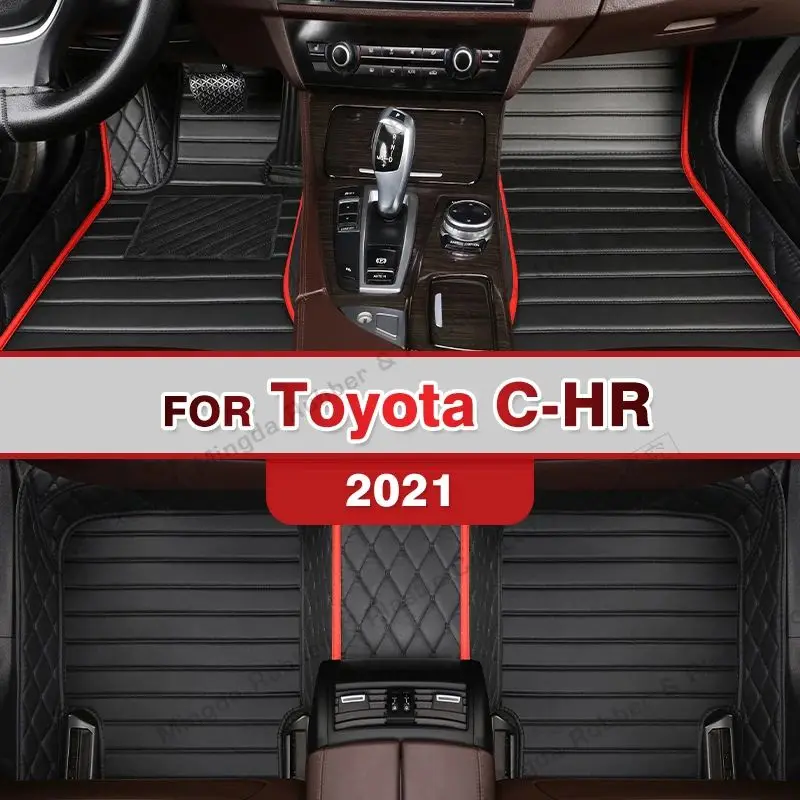 

Car Floor Mats For Toyota C-HR Non-Hybrid 2021 Custom Auto Foot Pads Automobile Carpet Cover Interior Accessories
