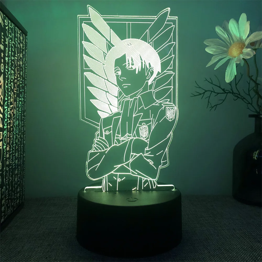 Anime Attack on Titan 3D Gamer Lamp LED Night Light Remote Control Home Bedroom Figures Lamps Decorative Toys Friend Party Gifts
