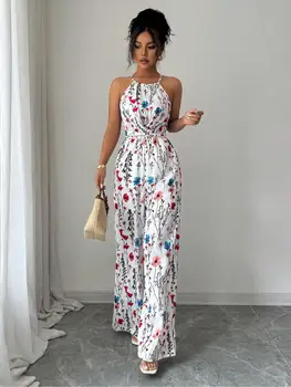 أفرول نسائي مزهّر بخصر مربوط وقصّة أنيقة — صورة 5