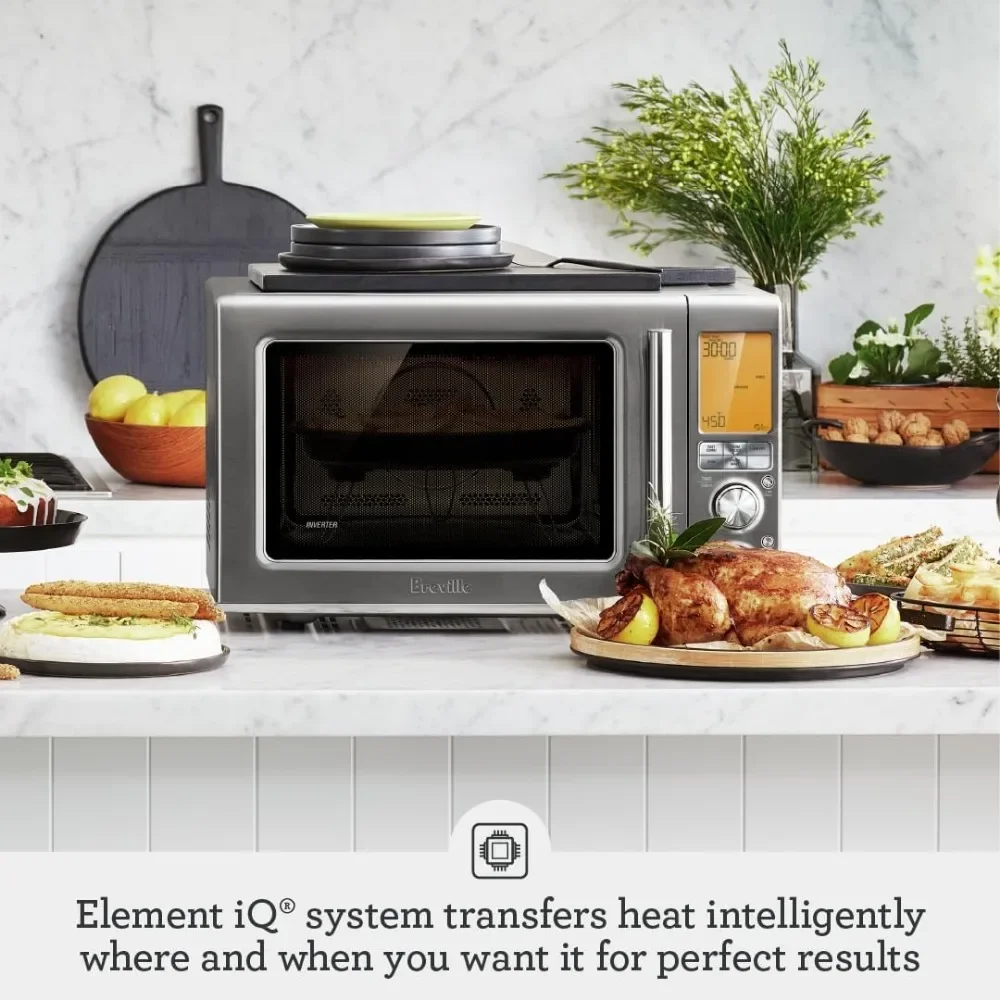 Combi Wave 3-in-1 Microwave, Air Fryer, and Toaster Oven, Brushed Stainless Steel, BMO870BSS1BUC1 3