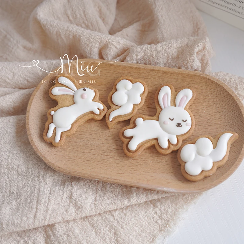 

Mid-Autumn Festival Jade Rabbit Cookie Cutter Bunny Cloud Shape Icing Biscuit Mold Fondant Cake Decoation Tools Sugarcraft