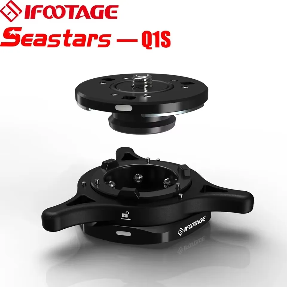 IFOOTAGE Seastar Q1S、クイックリリースプレート、1/4インチ3/8