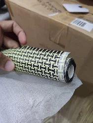 Yellow Kevlar & Carbon Fiber Hybrid Fabric - Premium Quality, Durable Textile - 50cm x 50cm a slice (200g)