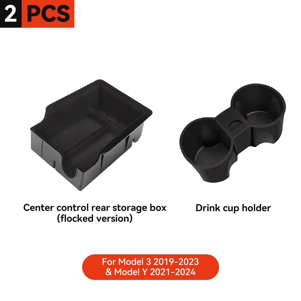 Premium Center Console Storage Box and Cup Holder Organizer