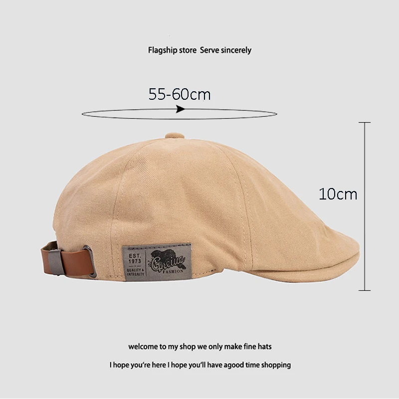 Cotton Newsboy Cap For Men Women