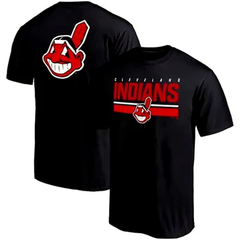 Major Baseball Indians Cleveland Indians Cotton Short Sleeve T-Shirt Men's Top Sports Casual Women's T-Shirt Y2k Ladies Clothes 1