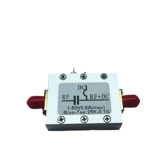 

RF DC Break Device Bias Coaxial Feed Bias Tee 25k-100mhz Low Insertion Loss HF Am