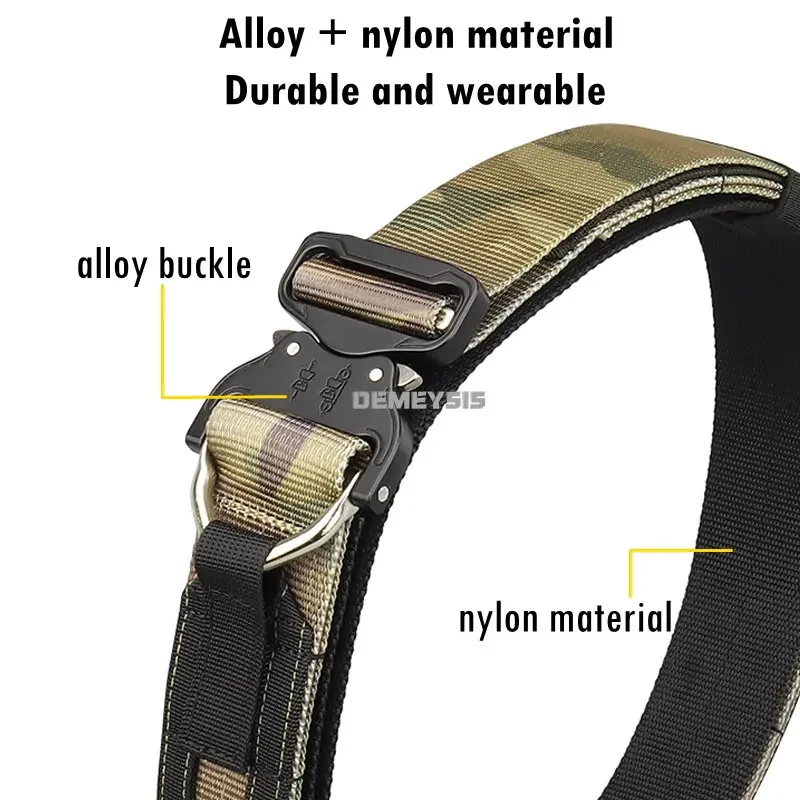 Tactical Belt Quick Release Military Airsoft Training Molle Belt Heavy Duty Outdoor Shooting Hiking Hunting Sports Belt
