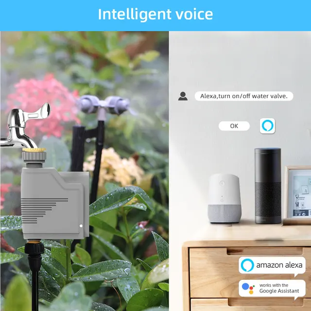 Tuya ZigBee minuterie d'arrosage sans fil intelligente système d'irrigation vanne d'arrosage de jardin tuyau Programmable robinet minuterie d'arrosage Alexa 3