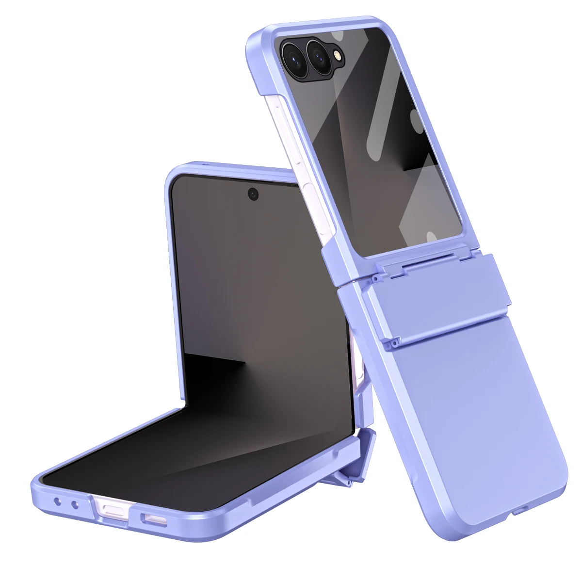 Luxury Matte Folding Hinge Shockproof Phone Case with Mirror Film