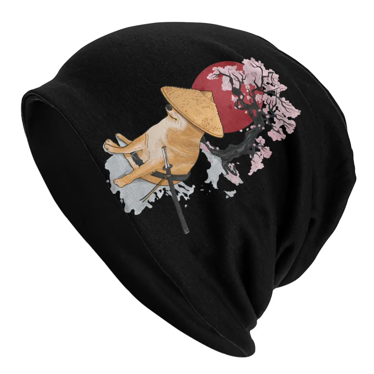 

Thin Bonnet Hats Japanese Samurai Warrior Men Women's Cheems Samurai Cap Design Skullies Beanies Caps