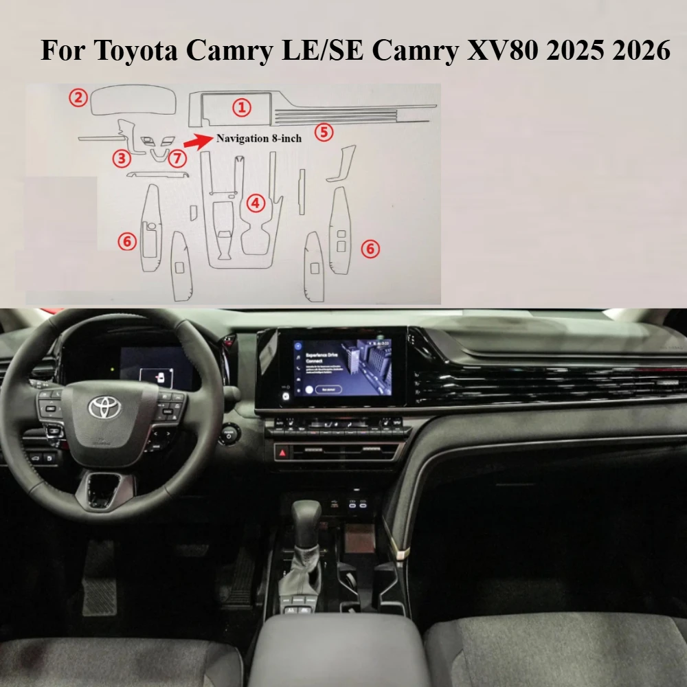 thumbnail image 2 of For Renault Grand Koleos 2024 2025 Car Interior Center Console Transparent TPU Protective Film Anti-scratc Repair Accessories 2 of 10