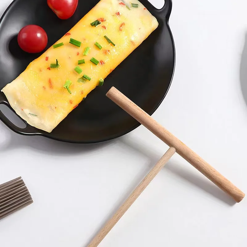 Chinese Specialty Crepe Maker Pancake Batter Wooden Spreader Stick Home Kitchen Accesories Tool DIY Canteen Specialty Supplies