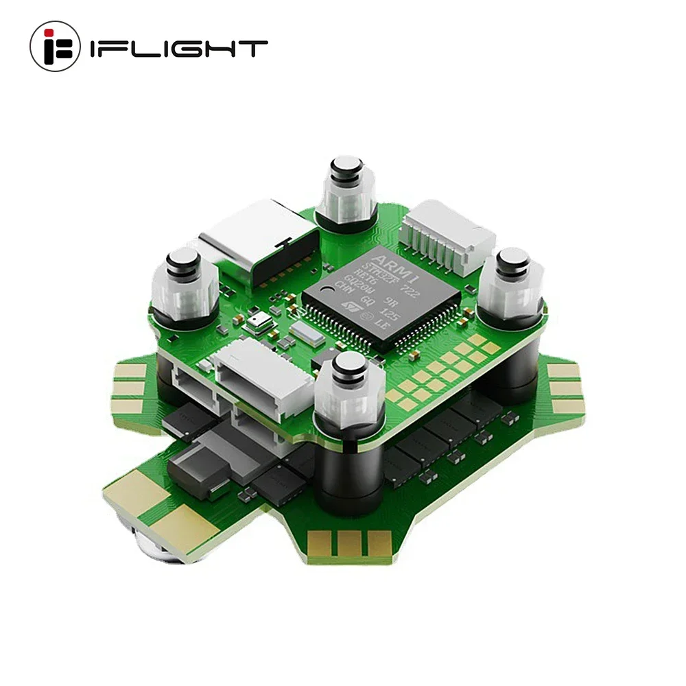 

IFlight BLITZ Mini F7 Контроллер полета с BLITZ E55A 4 в 1 ESC 2-6S / BLITZ Force 5,8 ГГц 600 мВт Регулируемый VTX для РУ FPV дрона