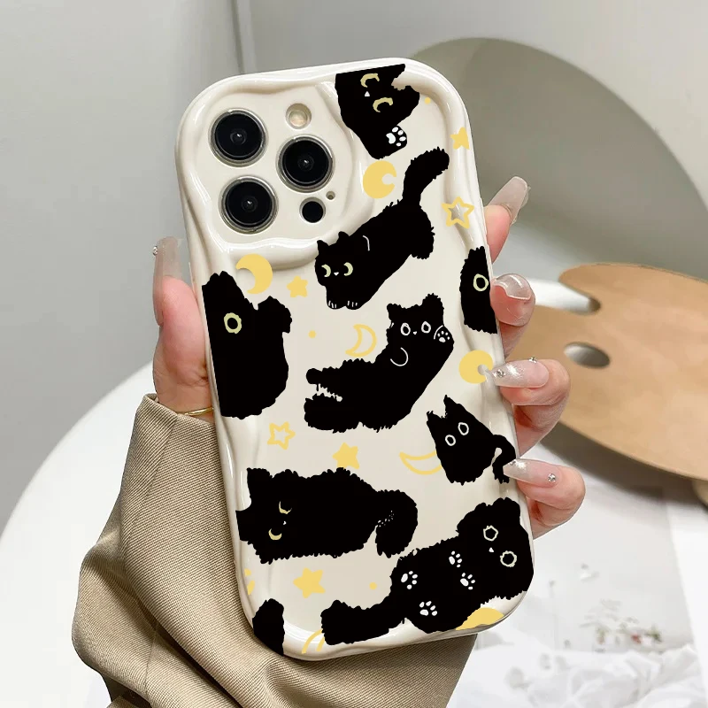 Cute Style Black Cat Design Phone Case