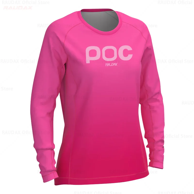 RAUDAX POC Sport Team Mountain Bike Jersey WOMEN Downhill Jersey MTB Shirt Cross Country Motocross Ladies Sweatshirt