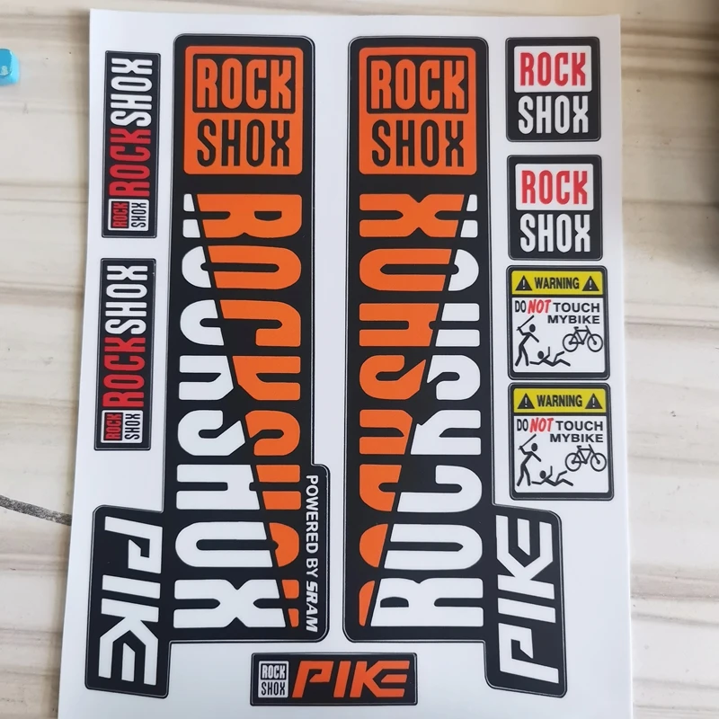 Bike Stickers Front fork sticker mountain bike front shock absorber color change waterproof sticker Pike decals Sram