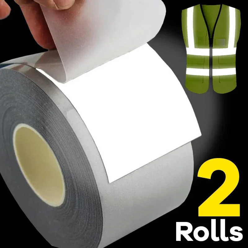 5M Long Reflective Tape For Warning Helmet T-Shirts Iron on Safety Reflector Sticker
