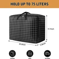 Foldable Quilt Storage Bag Large Capacity Sturdy Oxford Fabric Storage Wardrobe Closet Organizers for Clothes,Blanket,Beding 2