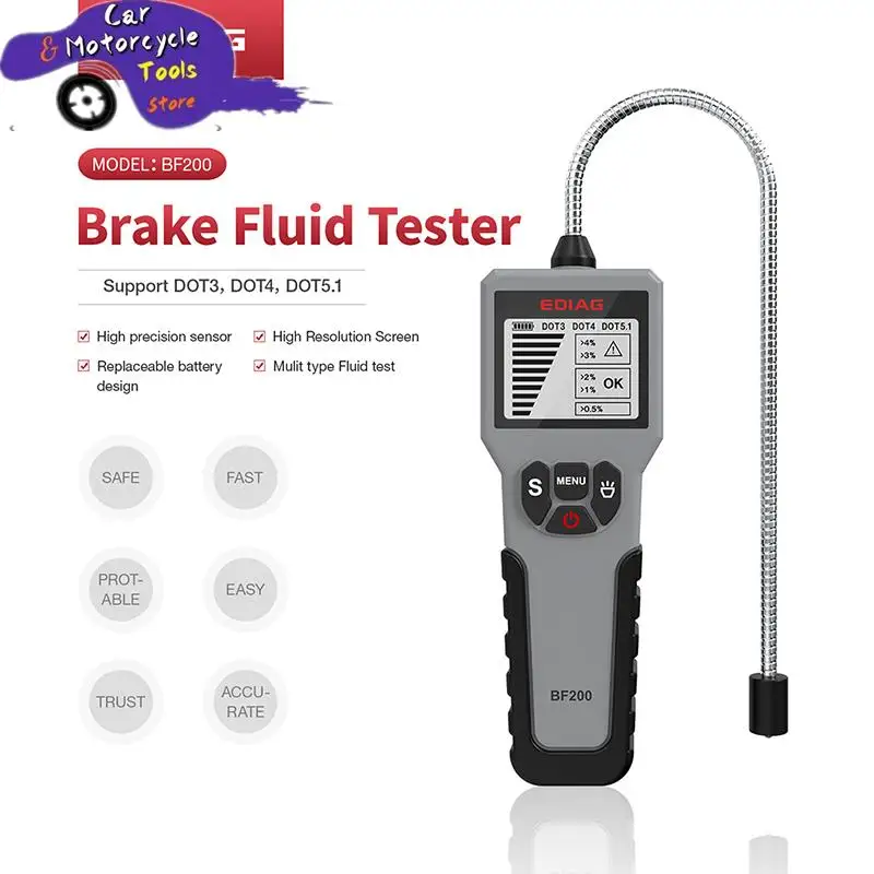 

Auto Brake Fluid Tester Digital LED Indicator Check Display Tester Auto Oil Quality Check Pen LED Indicator Check Display Auto O