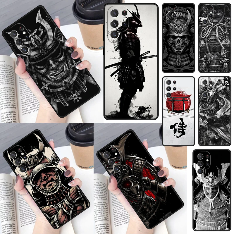 Japanese Samurai Oni Mask Coque Cover Per Samsung Galaxy S23 Ultra S22 S20 S21 Fe S8 S9 S10 Plus Note 10 20 Ultra Phone Case