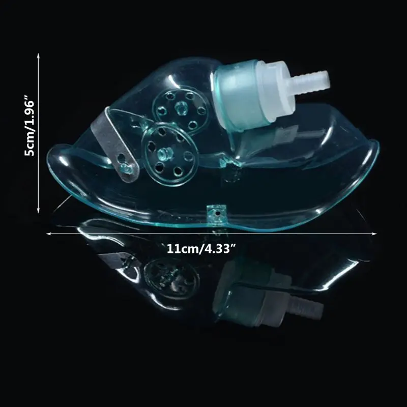 Adult Oxygen Mask with Tube Soft Anatomical Form Green Shield Medicine Cup Nebulizer Inhaler Conduit Oxygen Mask with 1.9m Tube first aid mask