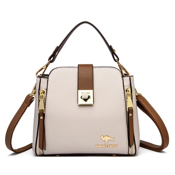 Hohe Qualität Leder Handtasche Geldbörse Frauen Tasche Trend Luxus Designer Schulter Crossbody Sac Damen Branded Messenger Kleine Tote — изображение 3