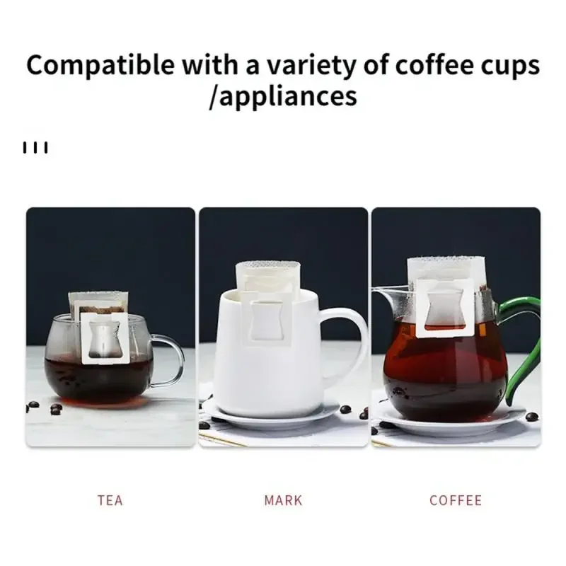 50/100pcs Coffee Filter Paper Bags Disposable Drip Coffee Bag Handle Hanging Ear Espresso Coffee Accessories Tea Tool