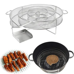 Mini Apple Wood Cold Smoke Generator for Salmon, Bacon, and Fish Barbecue (Silver)