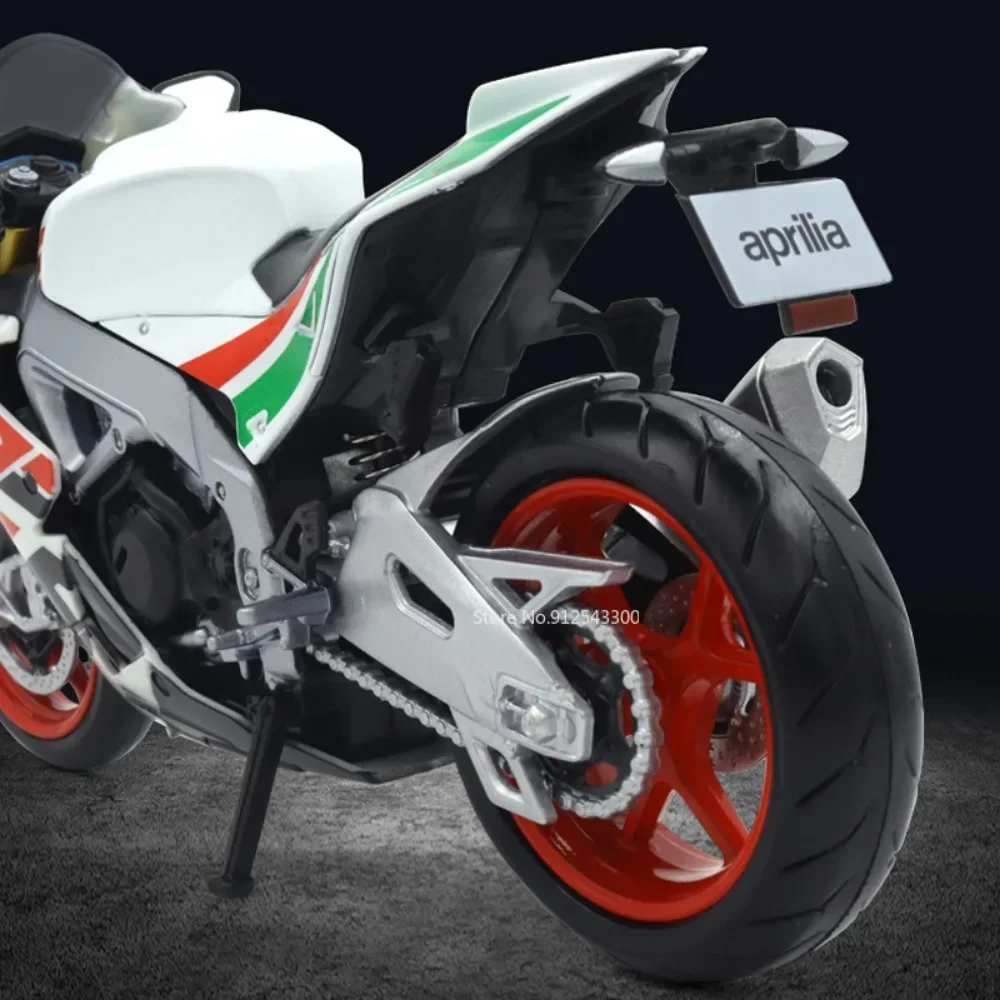 Scale 1:12 Aprilia RSV4 RR1000 Motorcycle Model Toy Alloy Diecast Shock Absorption Free Wheels Motor Models Boys Gift Decoration 5