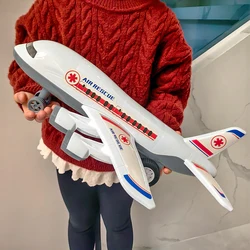 Large White Inertia - Powered Toy Plane - Realistic Design, Perfect Gift (White aircraft)