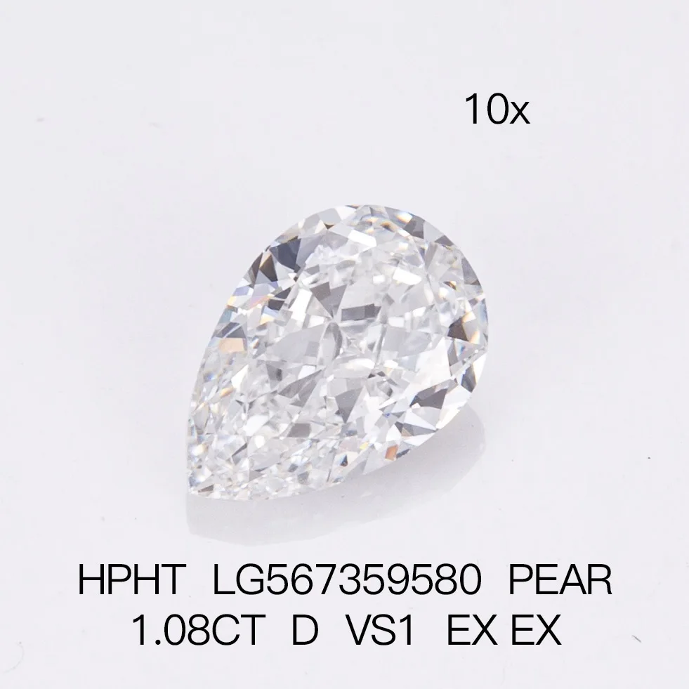 Mosangna Lab Grown Diamond Pear Teardrop Cut 1.0-3.0 Carat D VS1 Hpht IGI CVD Diamond Stone